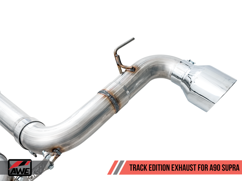 AWE Tuning Resonated Track Edition Exhaust w/5" Chrome Silver Tips For 2020Toyota Supra A90 3015-32116