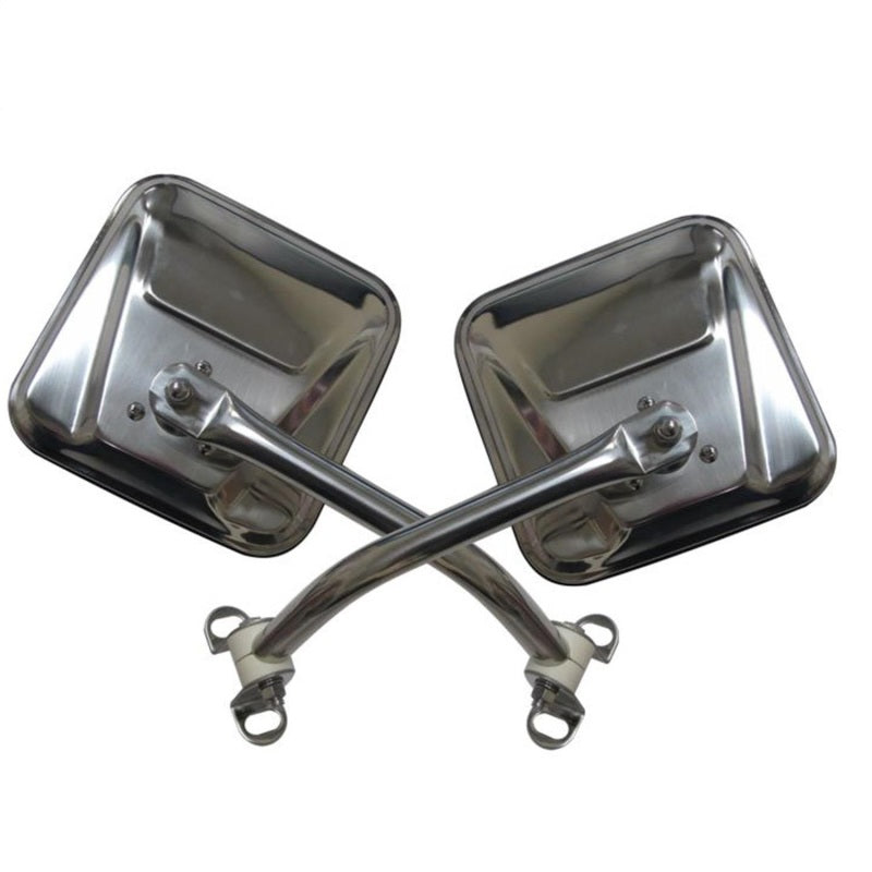 Rampage 1976-1983 Jeep CJ5 Mirror Kit - Stainless