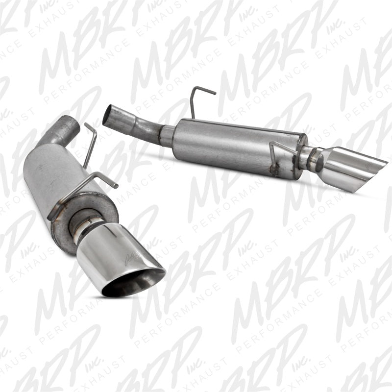 MBRP AL 2.5" Dual Mufflers Axle Back Split Rear For 05-10 Ford Mustang GT 4.6L/07-10 GT500 S7200AL