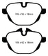 EBC 11+ BMW X3 2.0 Turbo (F25) Greenstuff Rear Brake Pads