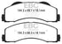 EBC 15+ Ford F150 2.7 Twin Turbo (2WD) Yellowstuff Front Brake Pads