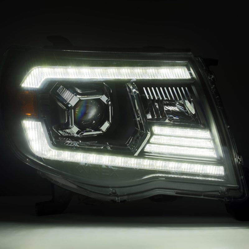 AlphaRex LUXX LED Projector Headlights Plank Style Black for 05-11 Toyota Tacoma 880741