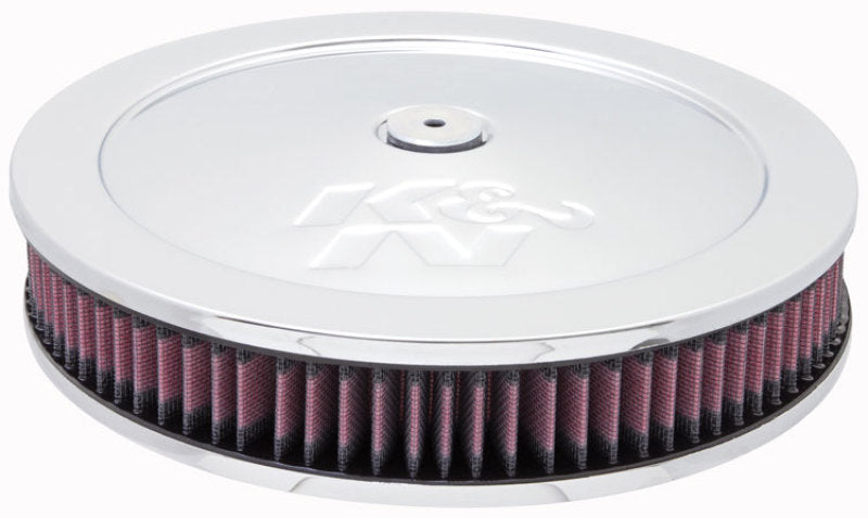 K&N Custom Air Cleaner Assembly, Round, w/ Vent  5 1/8in Flange 11in OD 3 1/4in Height 60-1170