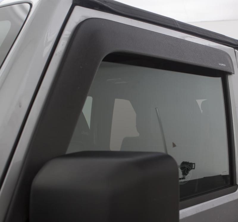 AVS 07-18 Jeep Wrangler (2 Door Only) Ventvisor Low Profile Window Deflectors 2pc - Matte Black