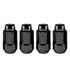 McGard Hex Lug Nut (Cone Seat Bulge Style) M14X1.5 / 22mm Hex / 1.945in. Length (4-Pack) - Black