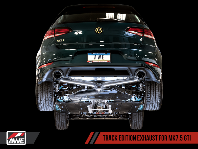 AWE Tuning Track Edition Exhaust w/Diamond Black Tips 102mm for Volkswagen GTI MK7.5 2.0T 3020-33046