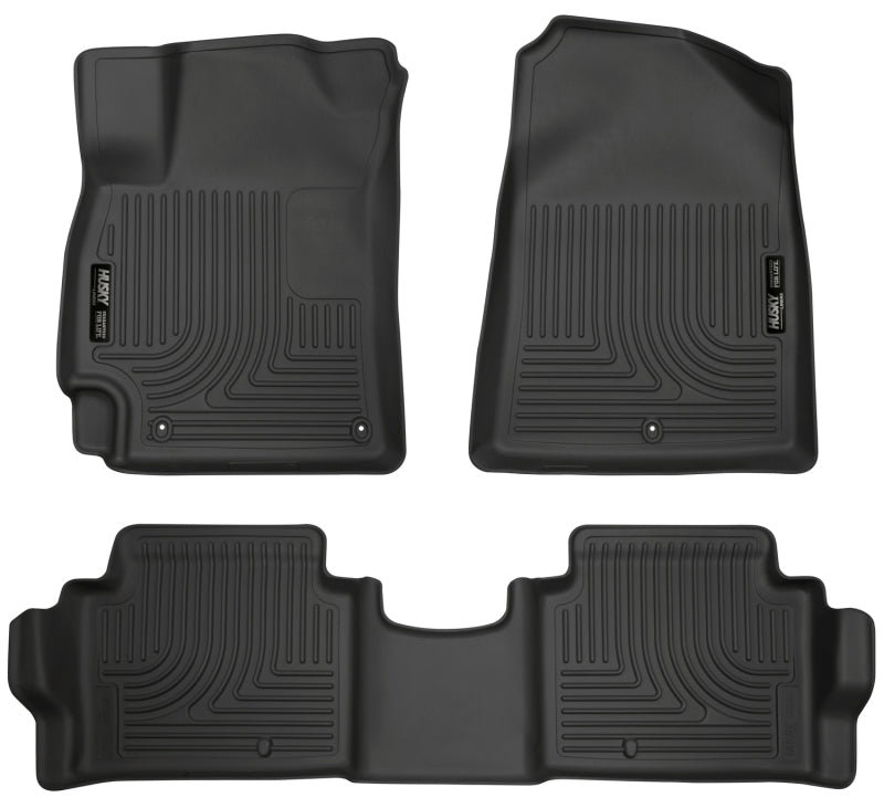 Husky Liners 2017 Hyundai Elantra Weatherbeater Black Front and Second Row Floor Liners