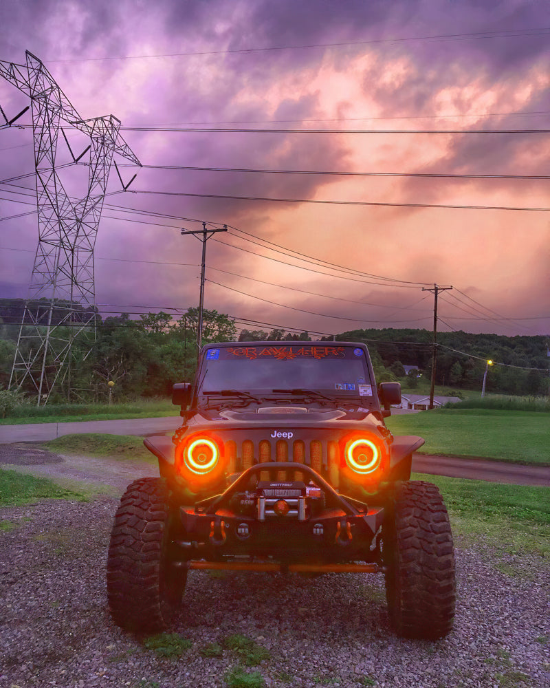 ORACLE Lighting High Powered LED Headlights 7in (Black Bezel) - ColorSHIFT w/No Controller 5769-334