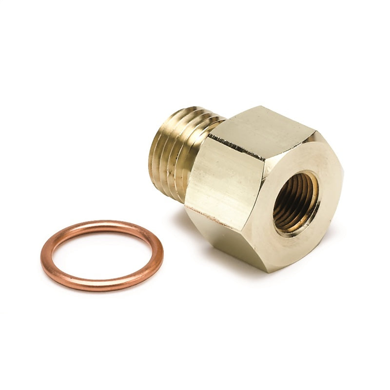 Autometer Brass Adapter Metric M14x1.5 Male To 1/8" NPTF Female fitting - 2267
