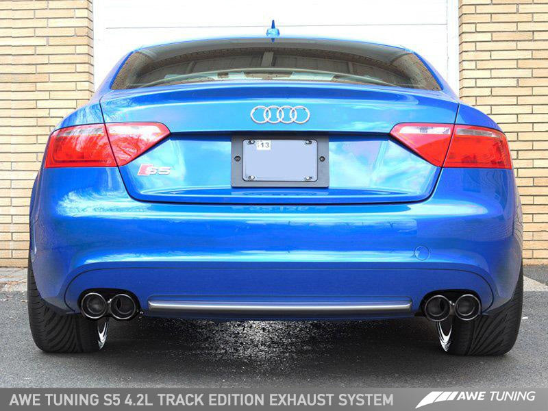 AWE Tuning Touring Edition Exhaust System - Diamond Black Tips for Audi B8 S5 4.2L 3015-42026