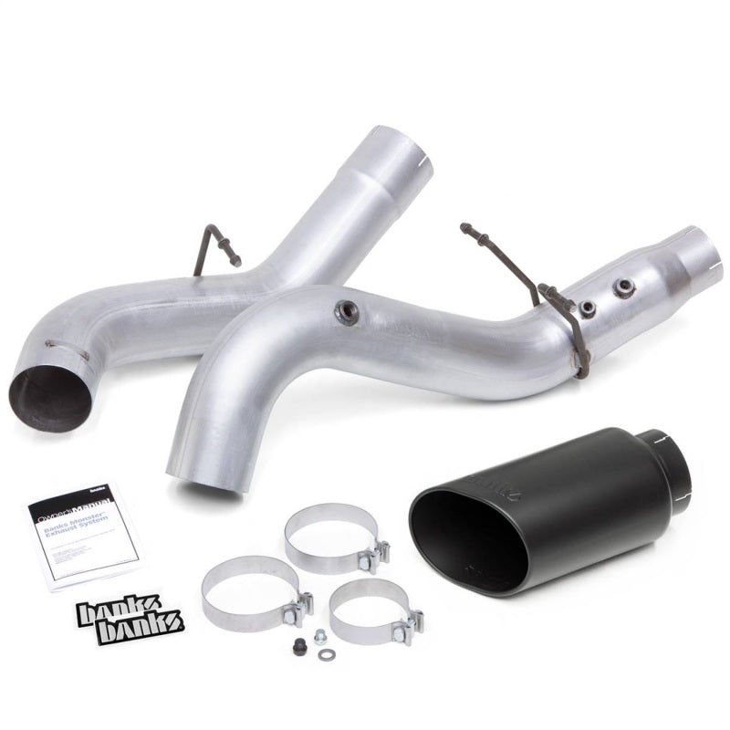 Banks Power Monster Exhaust System Single Exit 20-21 Chevy/GMC 2500/3500 6.6L w/ Black Tip 48997-B