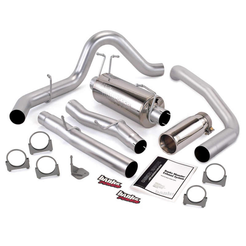 Banks Power Monster Exhaust System Single Exhaust w/Chrome Tip for 03-07 Ford 6.0L Excursion 48788