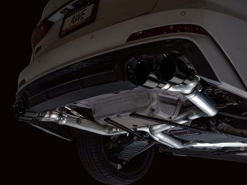 AWE Tuning Track Edition Exhaust for Audi C8 S6/S7 - Diamond Black Tips 3020-43109