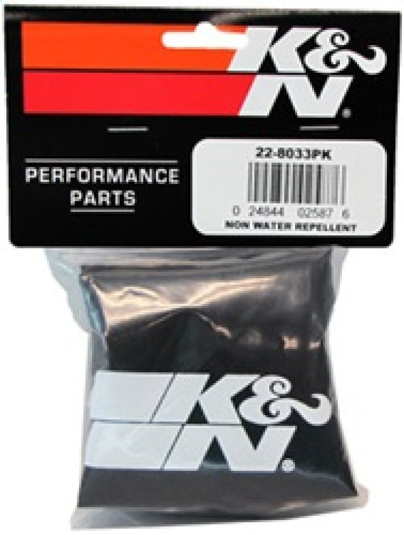 K&N Precharger Tapered Air Filter Wrap Black 6in Height / 6in Diameter 22-8033PK