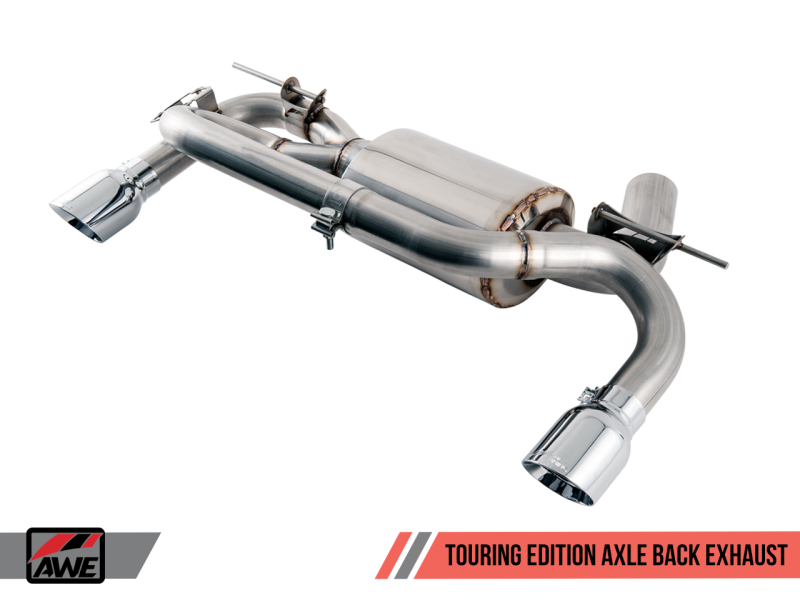 AWE Tuning Touring Edition Axle-Back Exhaust - 102mmChrome Silver Tips 3010-32026