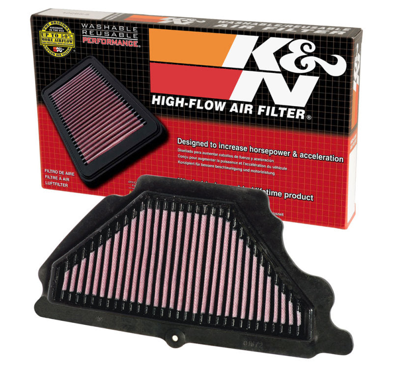 K&N Powersports Ninja Air Filter, High-Flow for 07-08 Kawasaki ZX6R KA-6007