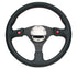 NRG Reinforced Steering Wheel (320mm) Blk Leather w/Dual Buttons