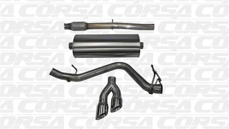 Corsa 14 GMC Sierra/Chevy Silv 1500 Crew Cab/Short Bed 5.3L V8 Polished Sport Single Side CB Exhaust