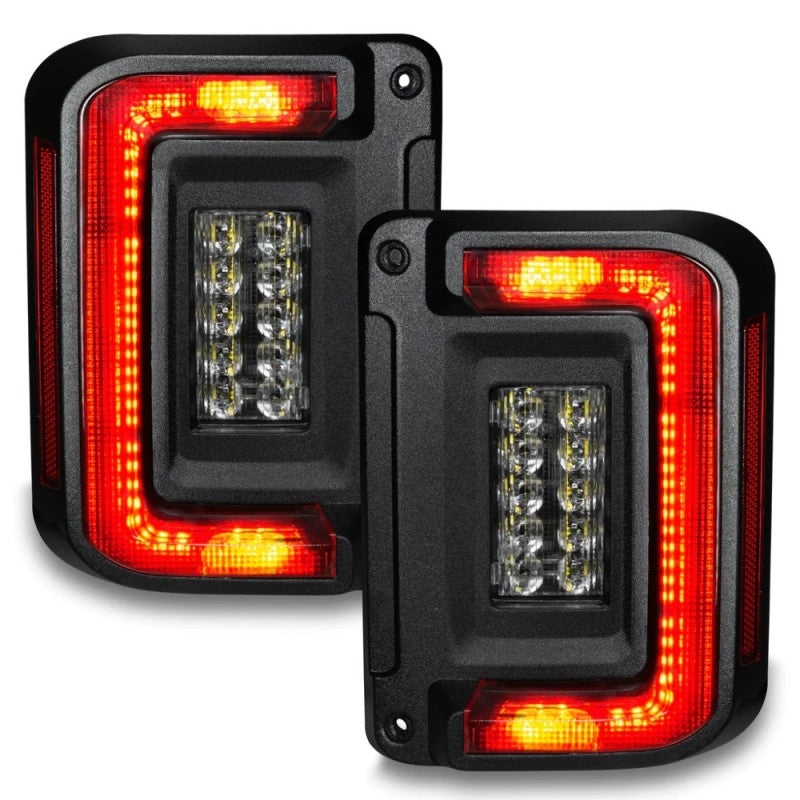 ORACLE Lighting Flush Mount Tinted LED Tail Lights for 07-17 Jeep Wrangler JK 5891-504-T