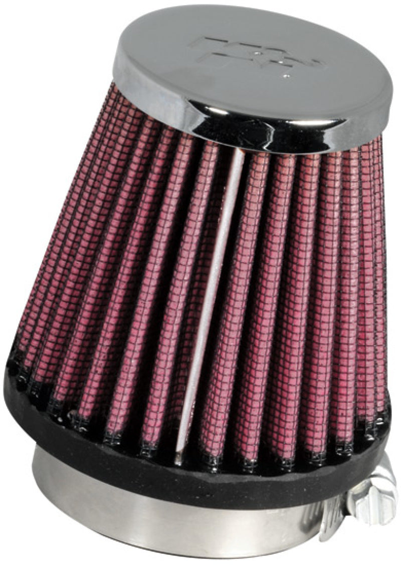 K&N High-Flow Original Universal Chrome Air Filter 1-15/16"FLG, 3"B, 2"T, 3"H RC-1060