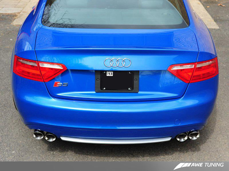 AWE Tuning Track Edition Exhaust System - Polished Silver Tips for Audi B8 S5 4.2L 3020-42014