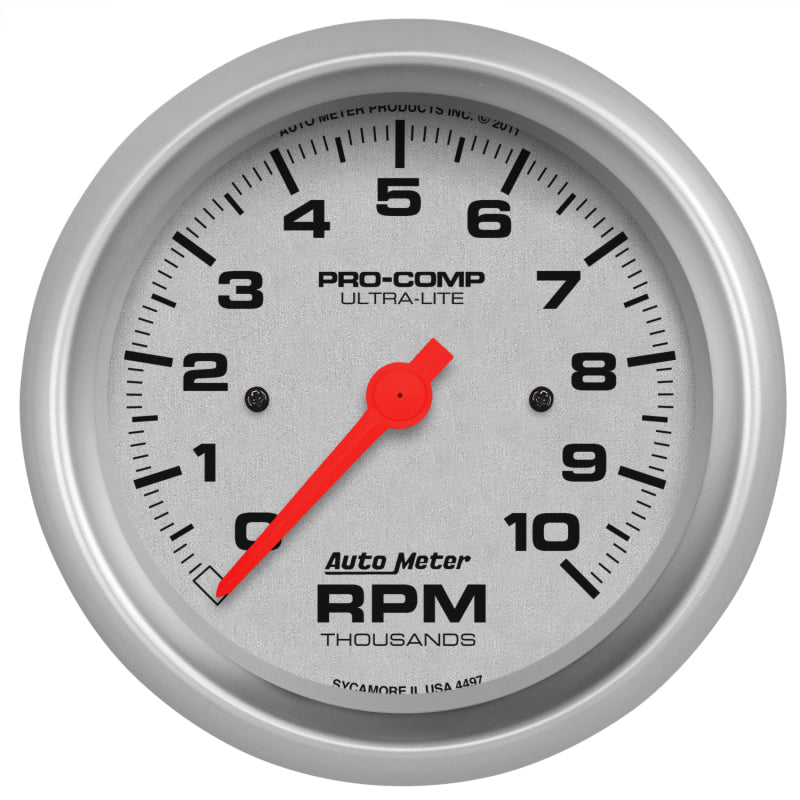 Autometer Ultra-Lite Series Tachometers 3-3/8 87.5mm 10K RPM In Dash 4497