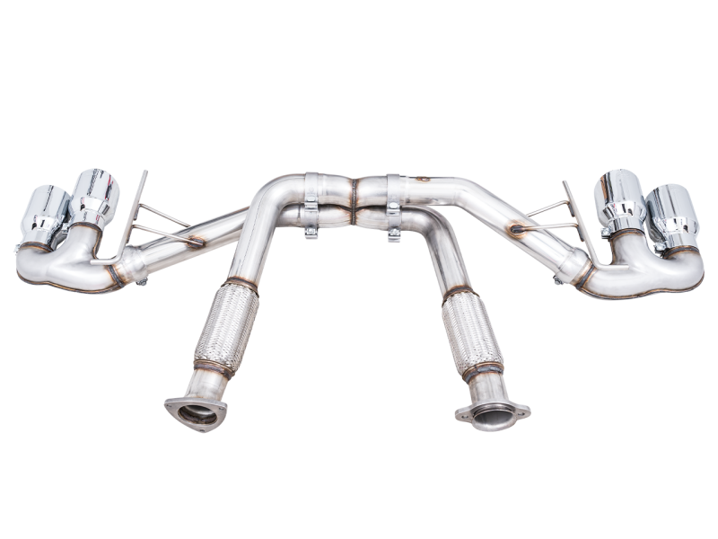 AWE Tuning Track Edition Exhaust - Quad Chrome Silver Tips for 20 Chevrolet Corvette (C8) 3020-42080