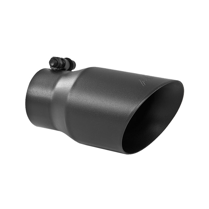 MBRP 3"Inlet, 4"OD Dual Walled Angled, 8" Length Black Tip - T5122BLK