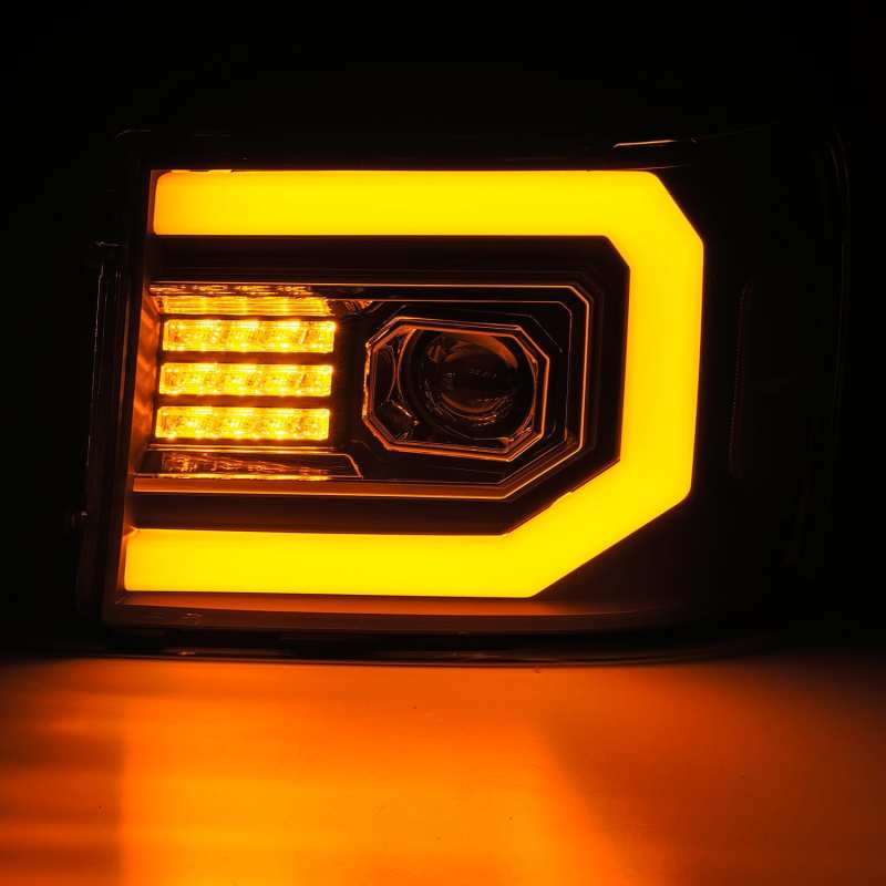 AlphaRex PRO Series Projector Headlights Plank Style Matte Black for 07-13 GMC 1500HD 880606