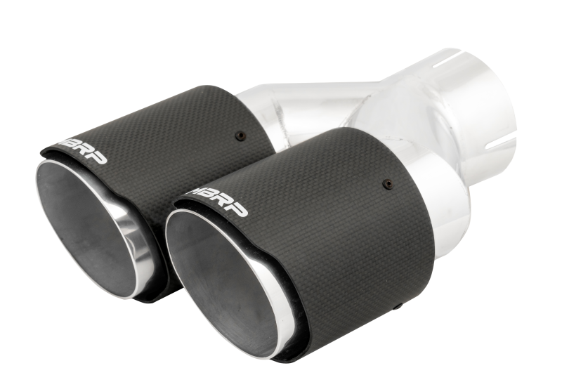 MBRP 3"ID/Dual 4"OD Out Staggered L 9.87"/R 9.37"Length Passenger Side DW CF Exhaust Tip T5182CF