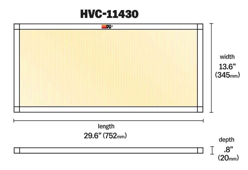 K&N HVAC Filter, Washable Home Air Filter - 14 X 30 X 1, MERV 11 HVC-11430