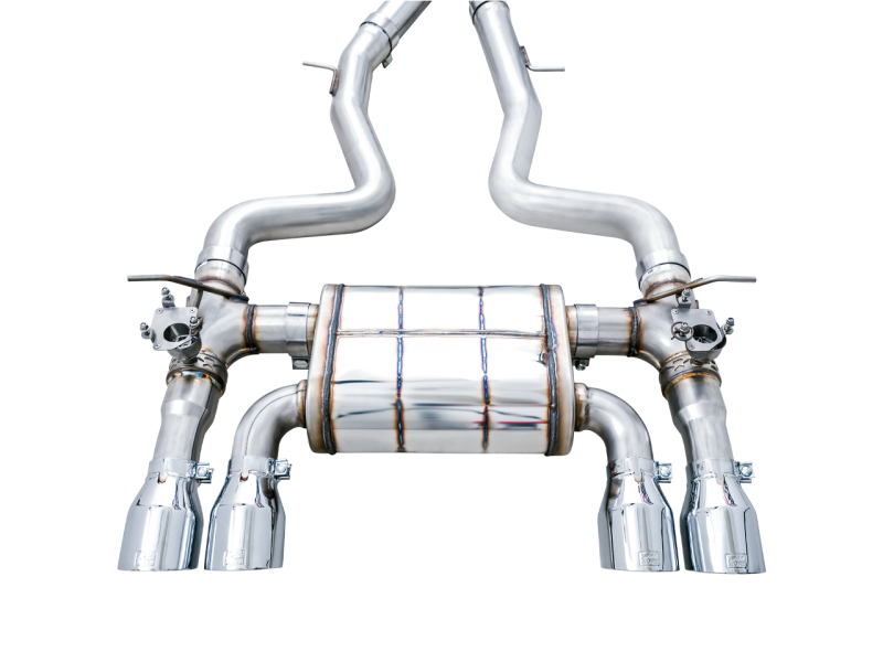 AWE Tuning SwitchPath Catback Exhaust - Chrome Silver Tips for BMW F8X M3/M4 3025-42070