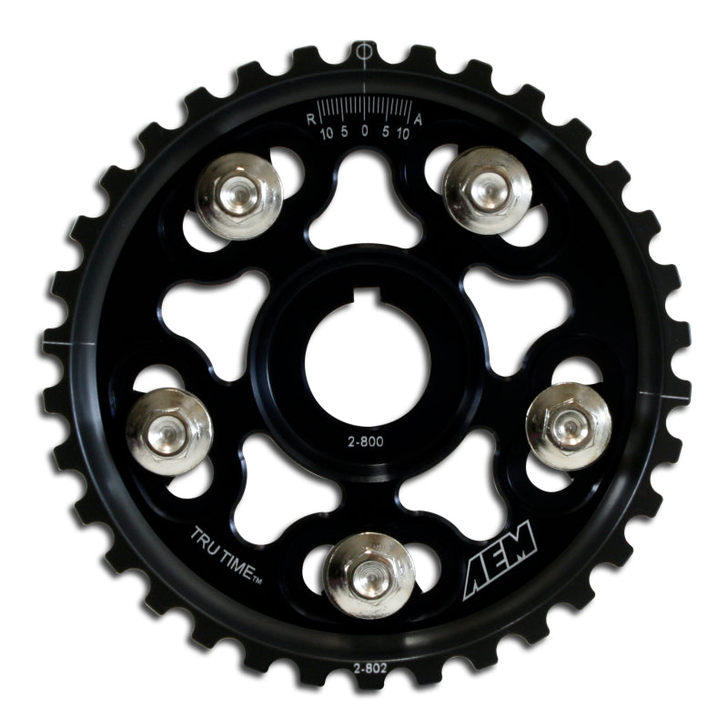 AEM Black Tru-Time Adjustable Cam Gear -23-802BK