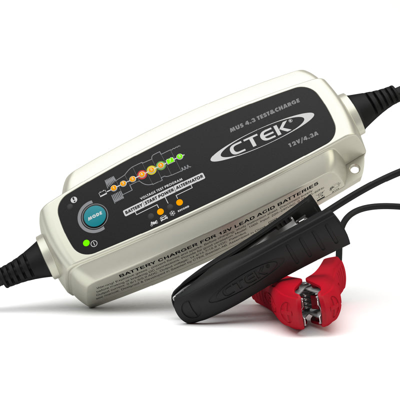 CTEK Battery Charger-MUS 4.3 Test & Charge, 12 Volt Fully Automatic w/Unique Battery 56-959