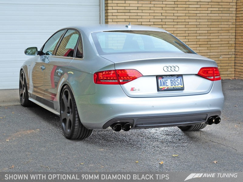 AWE Tuning Touring Edition Exhaust for Audi B8.5 S4 3.0T - 102mm Diamond Black Tips 3010-43012