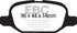 EBC 11+ Fiat 500 1.4 (ATE Calipers) Redstuff Rear Brake Pads