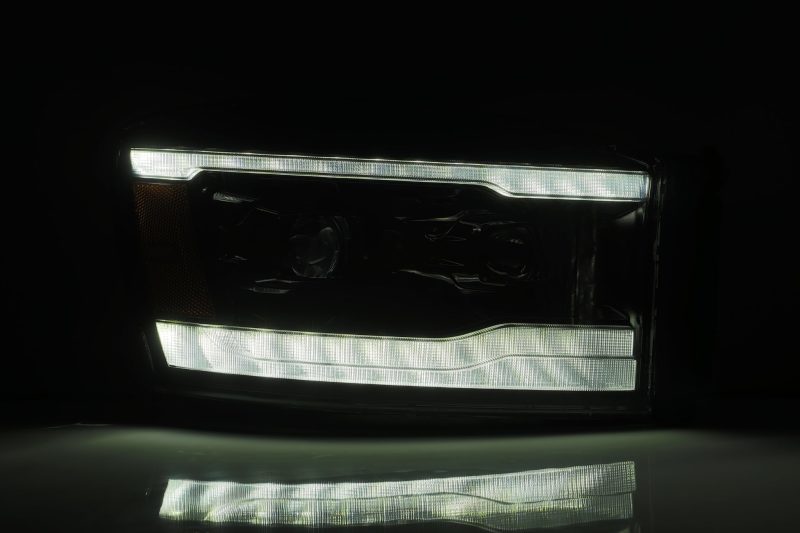 AlphaRex PRO Series Projector Headlights Plank Style Alpha Black for 06-08 Dodge Ram 1500HD 880530