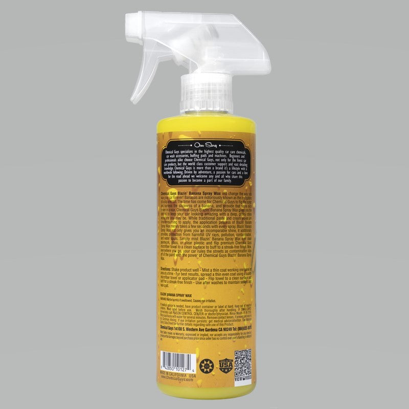 Chemical Guys Blazin Banana Carnauba Spray Wax (Set of 6 x 16 Oz. Bottles) WAC21516