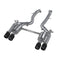 MBRP 3"Resonator-Back Quad Dual Rear Exhaust w/CF Tips, Active Profile - S45023CF