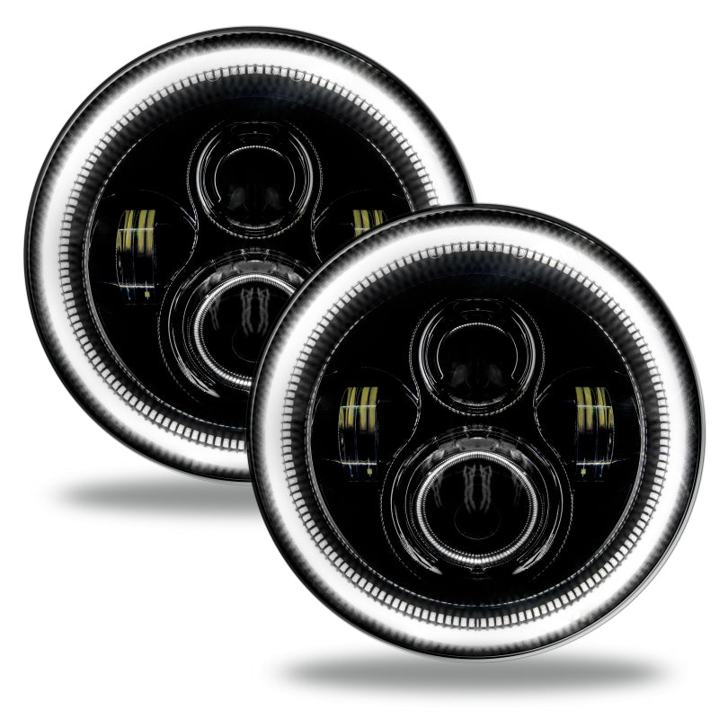 ORACLE Lighting High Powered LED Headlights 7in (Black Bezel) - White 5769-001