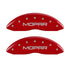 MGP 4 Caliper Covers Engraved Front & Rear MOPAR Red finish silver ch