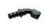 Vibrant -4AN Push-On 45 Deg Hose End Fitting - Aluminum