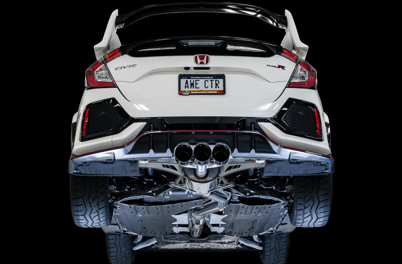 AWE Tuning Touring Edition Exhaust w/Front & Mid Pipe Diamond Blk Tips for Honda Civic 3015-43000