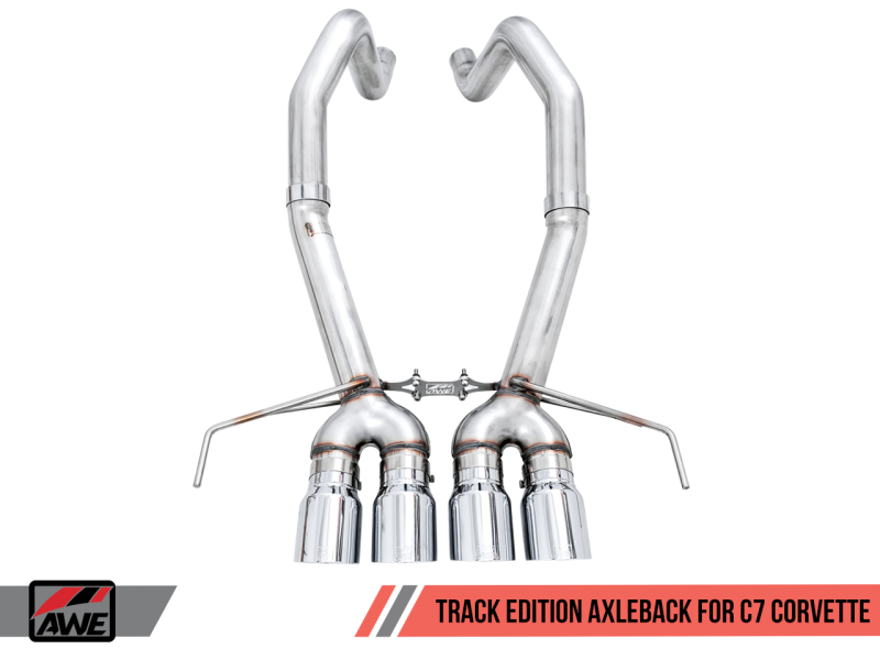 AWE Tuning Track Edition Axle-Back Exhaust w/Chrome Tips for Chevy Corvette C7 Z06/ZR1 3020-42073