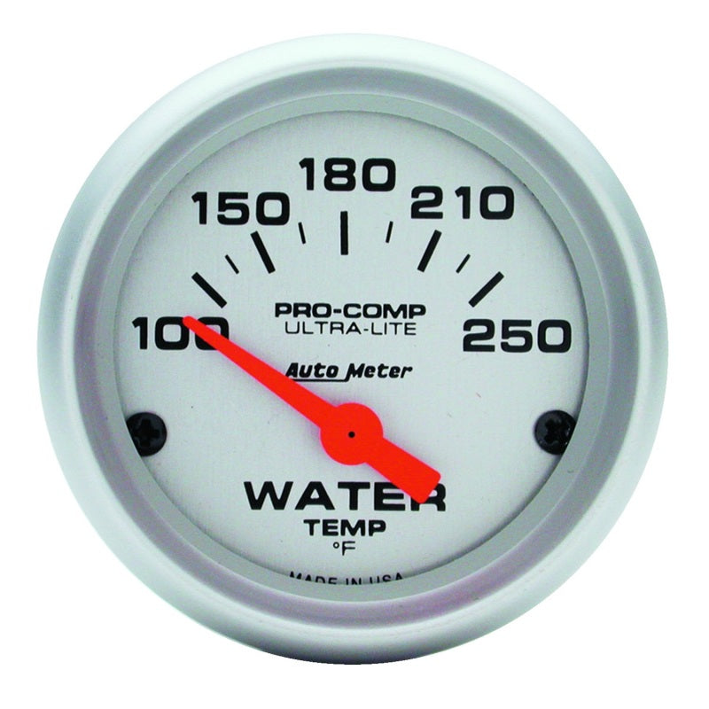 Autometer Ultra-Lite 2-1/16" 100-250°F Short Sweep Electric Water Temperature Gauge - 4337