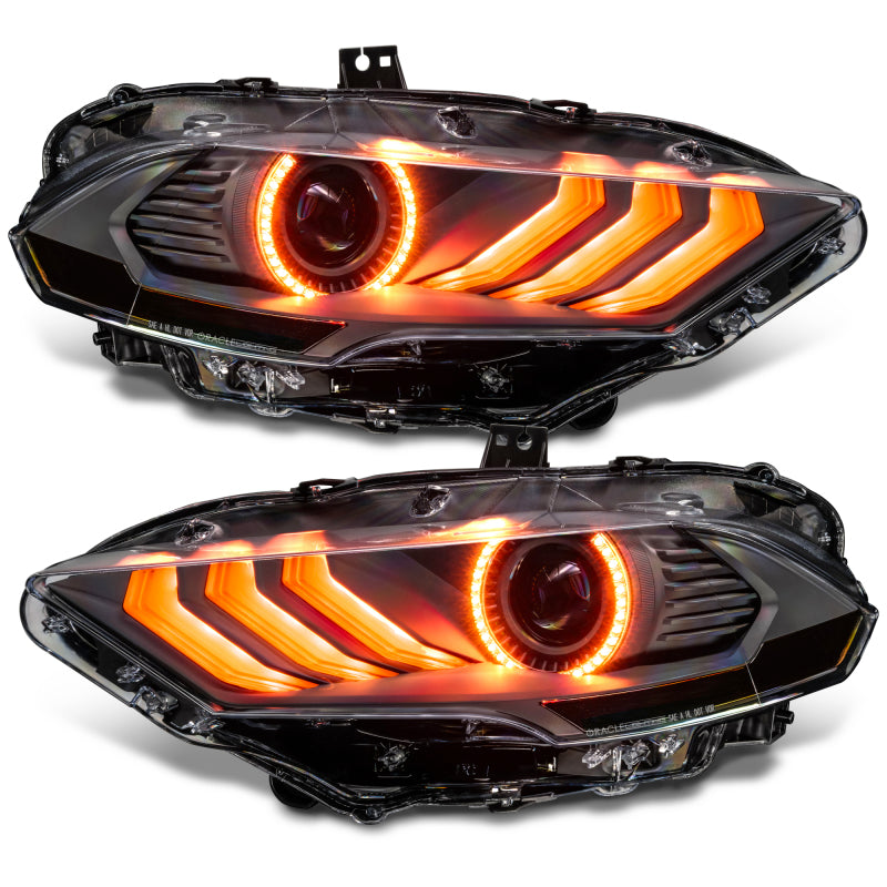 Oracle Lighting Dynamic ColorSHIFT LED Headlights - Black Series for 18-23 Ford Mustang 8204-332