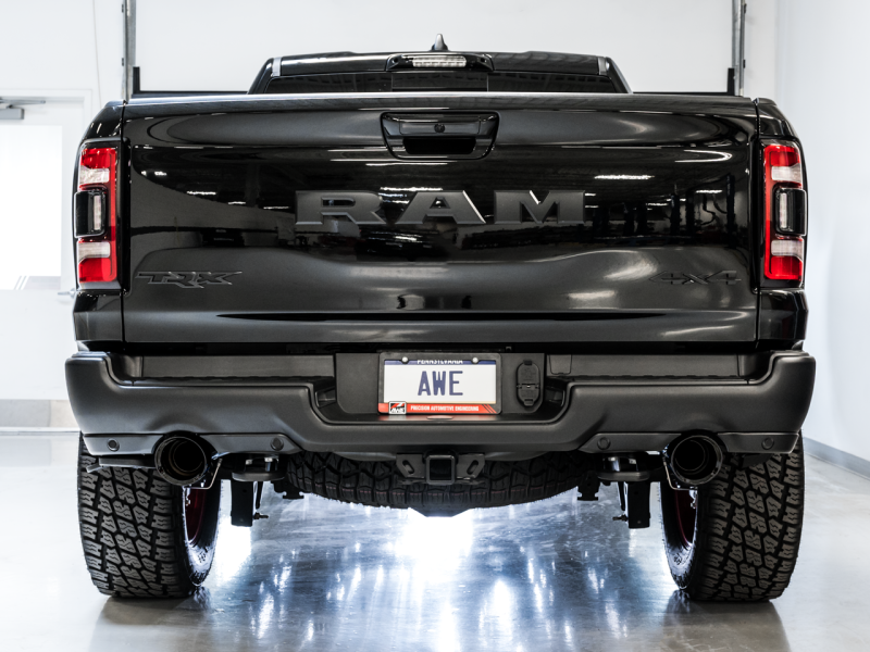 AWE Tuning 0FG Cat-Back Exhaust w/Diamond Black Tips For 2021 RAM 1500 TRX 3015-33005