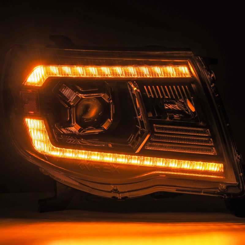 AlphaRex LUXX LED Projector Headlights Plank Style Black for 05-11 Toyota Tacoma 880741