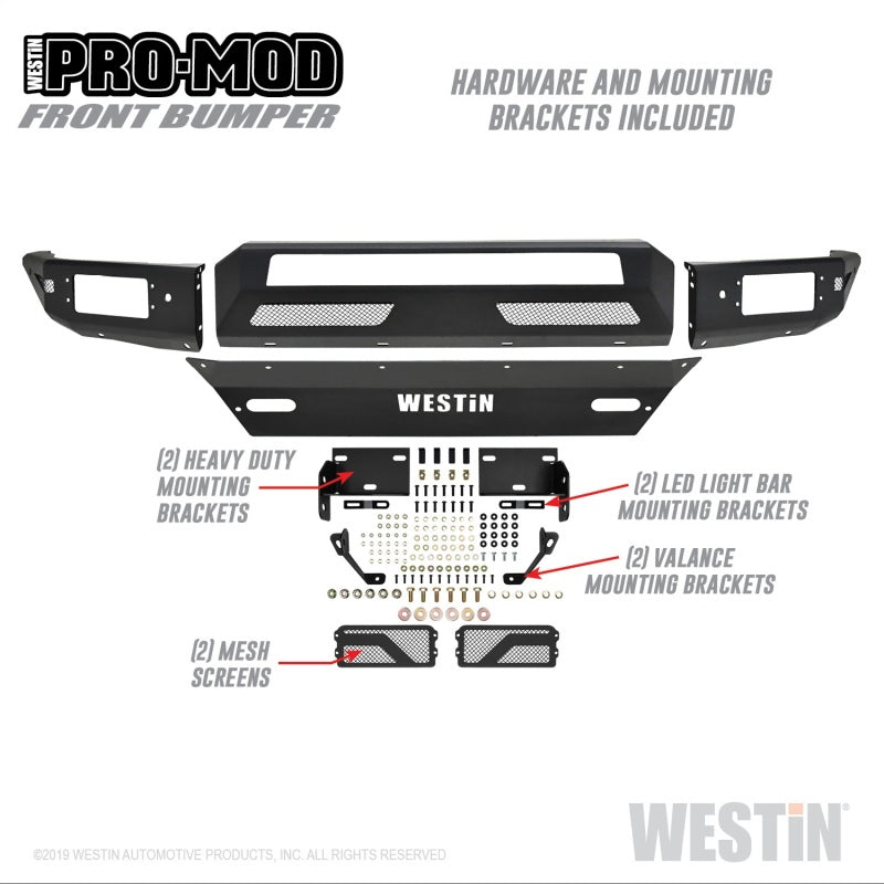 Westin 16-19 Chevy/GMC Silverado/Sierra 1500 Pro-Mod Front Bumper