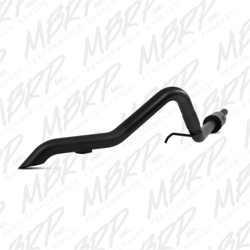 MBRP 2.5"Black Off-Road Tail Pipe Muffler before Axle 07-11 Jeep Wrangler(JK)3.8L V6 4/2 dr S5514BLK